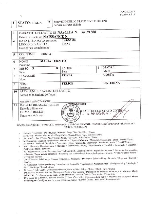 Maria Terzita Costa Birth Certificate 2.png