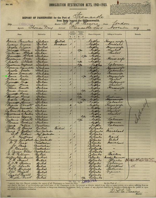 Maria Terzita Passenger Record Fremantle.png